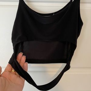 Cutout crop tank top